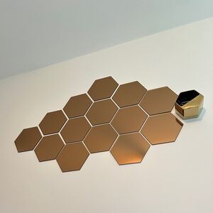 Ikea mirrored hex tiles